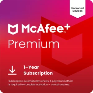 McAfee+ Premium Antivirus & Internet Security – Unlimited Devices
