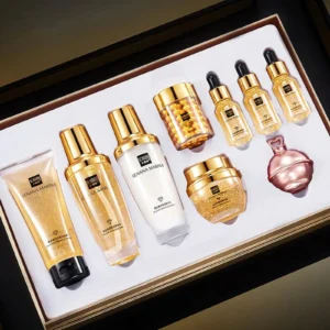 SENANA 24K Gold Skin Care Set – 9‑Piece Hydrating Essence & Cream
