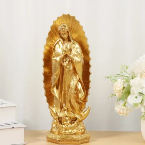 Lzvxtym Blessed Mother Statue – Smooth Resin Sculpture