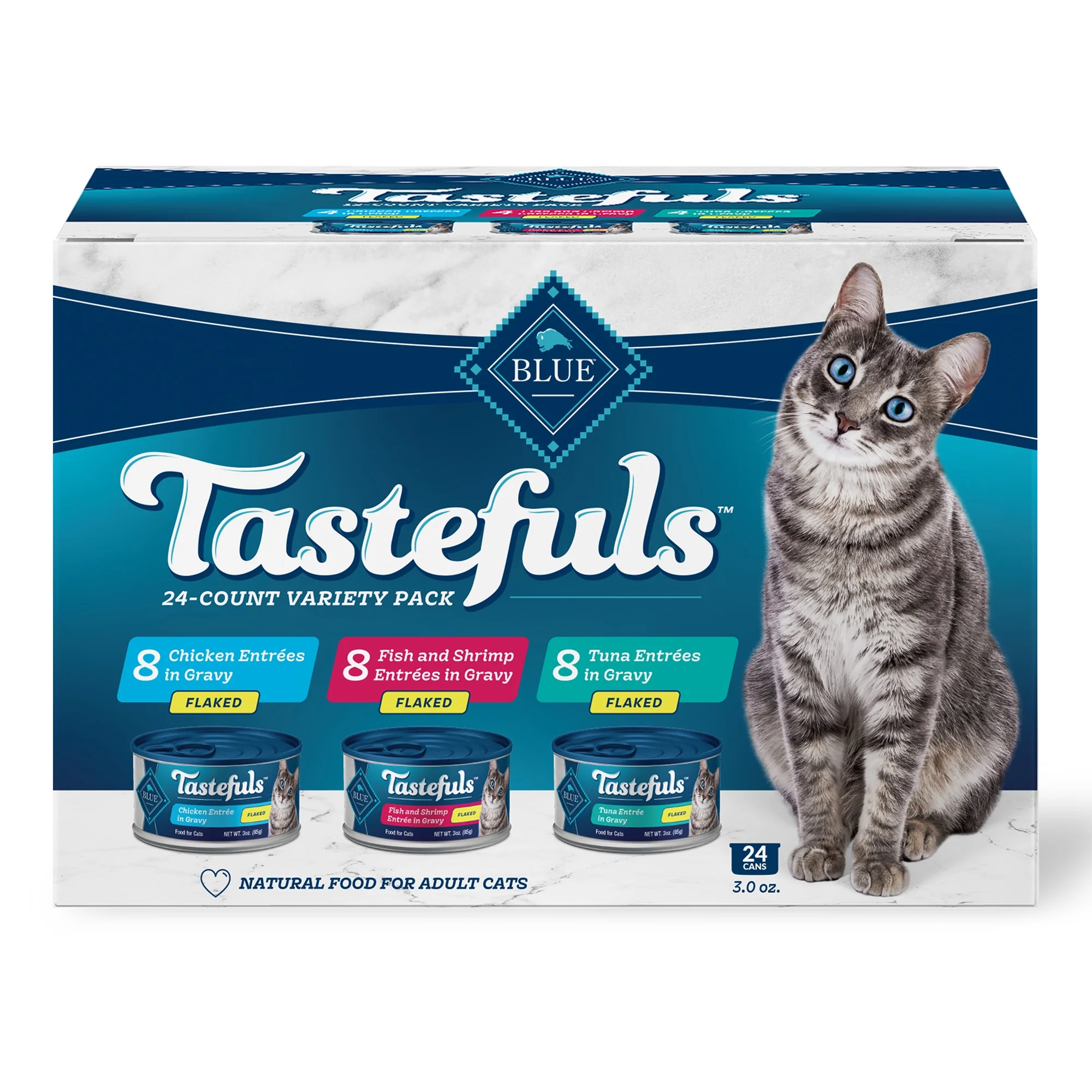 Blue Buffalo Tastefuls Flaked Wet Cat Food 3-Flavor